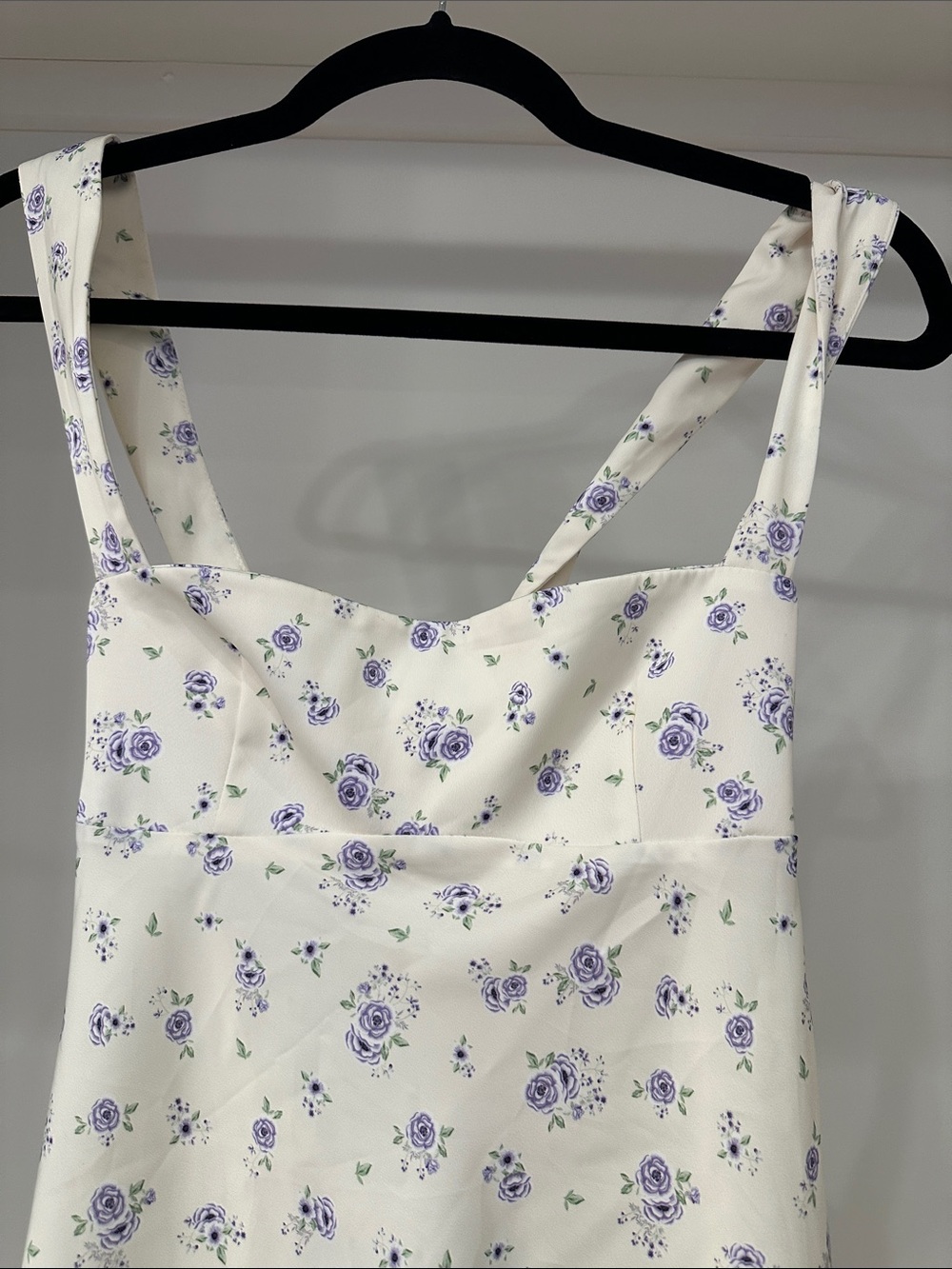 Zara size small white and purple floral dress. new - Picture 2 of 6
